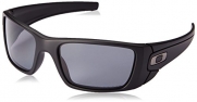 Oakley Men's Fuel Cell Polarized Sunglasses,Matte Black Frame/Grey Lens
