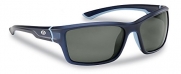 Flying Fisherman Cove Polarized Sunglasses with Matte Crystal Frames, Navy Smoke Lenses