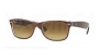 Ray-Ban RB2132 - 811/32 New Wayfarer Sunglasses, Top Brushed Brown, 40.7 mm