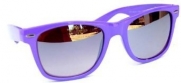QLook Solid Color Wayfarer Style w/Mirror Lens Sunglasses - (Different Colors), Purple