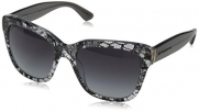 D&G Dolce & Gabbana Women's Lace Square Sunglasses, Black Lace & Grey Gradient, 56 mm