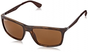 Ray-Ban Mens 0RB4228 Polarized Rectangular Sunglasses, Light Havana,Polar Brown & Rubber Brown, 58 mm
