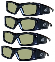 SAMSUNG 4 PACK Compatible eDimensional RECHARGEABLE 3D Glasses for 2011-15 Bluetooth 3D TV's