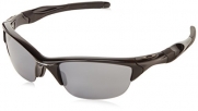 Oakley Men's Non-Polarized Half Jacket 2.0 Oval Sunglasses,Polished Black Frame/Black Iridium Lens,One Size