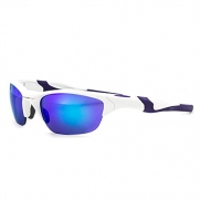 Oakley Men's Non-Polarized Half Jacket 2.0 Oval Sunglasses,Pearl Frame/Violet Iridium Lens,One Size