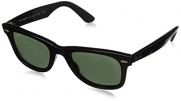 Ray-Ban RB2140 Original Wayfarer Sunglasses 50 mm,Black Frame/Crystal Green Lens/901 lens