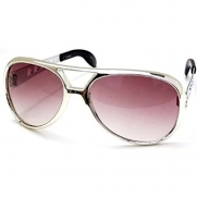 QLook Elvis Pressley Style Sunglasses Burning Love, Silver