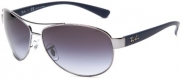 Ray-Ban RB3386 Bubble Wrap Aviator Sunglasses 63 mm, Non-Polarized, Blue/Grey Gradient