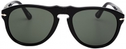 Persol Men's 0PO0649 95/31 52 Aviator Sunglasses,Black Frame/Green Lens,One Size