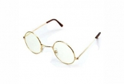 Gold Frame John Lennon Clear Sunglasses with Free Case