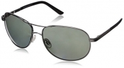 Suncloud Aviator Polarized Sunglasses, Silver Frame, Gray Polycarbonate Lenses