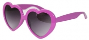 QLook Womens Neon Heart Shaped Lolita Sunglasses - Plum