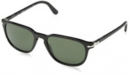 Persol PO 3019s 52 MM Black Frame/crystal green Lens Sunglasses