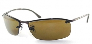 Ray-Ban RB 3183 Sunglasses, Brown Frame / Polarized Brown Pol. Grad. Silver Mirror Lenses,