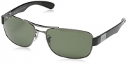 Ray-Ban Mens Sunglasses (RB3522) Gunmetal/Green Metal - Polarized - 61mm