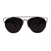 GAMT Retro Vintage Mirrored Aviator Sunglasses Metal Frame Glass Lens Classic Style Black