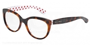 Dolce & Gabbana DG3201 Eyeglasses-2872 Havana/Red/White-53mm