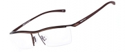 Bertha Men Z Pure Titanium Semi-rimless Eyeglasses Business Optical Frame 8189 (Bronze)