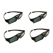 4pcs 3D Active Glasses COOLUX@ FOR SONY TV Models Replace to X940C, X930C, X910C, W850C, W800C, TDG-BT500A, TDG-BT400A TVs（USB Rechargeable Battery, Working 70-80hrs with Full Charge）