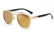 GAMT Color Film Polarized Aviator Unisex Sunglasses Fashion Classic UV Protection Metal Frame Eyeglasses Grown
