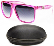 D1050-CC Designer Eyewear Turbo Aviator Sunglasses (5049 Crystal pink, gradient)