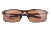 Bronze Times(TM)Sports Sunglasses Polarized UV400 Lens Superlight Metal Frame + Glasses Box + Cleanning Cloth - brown
