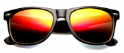Wayfarer Sunglasses Classic 80's Vintage Style Design (Black Revo Fire)