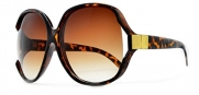 Women's Designer Style Vintage Oversized or Modern Sunglasses (Round Open Side Tortoise)