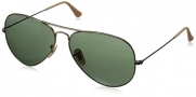 Ray-Ban Mens 0RB3025 Aviator Sunglasses, Antique Gold,Green Antique Gold, 62 mm