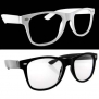 2 Wayfarer Black and White Frame Clear Lenses