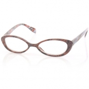 60s Retro Shimmer Design Cat Eye Reading Glasses Eyeglasses Wine Blue +1.50