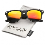 zeroUV ZV-8030e Polarized Wayfarer Sunglasses, Black, 58 mm