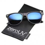 zeroUV ZV-8029f Polarized Wayfarer Sunglasses, Black, 58 mm