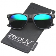 zeroUV ZV-8025-06 Wayfarer Sunglasses, Black, 58 mm
