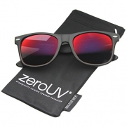 zeroUV ZV-8025-01 Wayfarer Sunglasses, Black, 58 mm