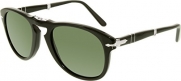 Persol 0714 95/31 Gloss Black 0714 Aviator Sunglasses Lens Category 4 Size Smal