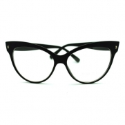 True Goth Cat Eye Clear Len Fashion Optical Eye Glasses - Matte Black