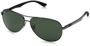 Ray Ban RB8313 Carbon Fibre Sunglasses-004 Gunmetal (Crystal Green Lens)-58mm