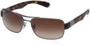 Ray-Ban Mens Sunglasses (RB3522) Gunmetal Matte/Brown Metal - Non-Polarized - 61mm