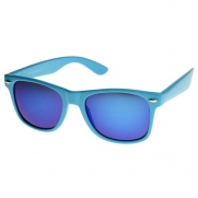 MLC EYEWEAR Reflective Color Mirror Lens Neon Color Wayfarers Style Sunglasses