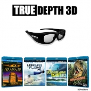 True Depth 3D® IMAX bundle for Panasonic 3D TVs! (1 glasses and 4 IMAX blu rays!)