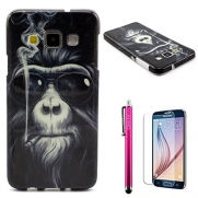 A7 Case, JCmax [Protection] [Durable] Cute Soft Rubber Silicone TPU Cover Case [Ultra Thin] Flexible Skin Fashional Superior Pattern Style Design For Galaxy A7 -Gorilla