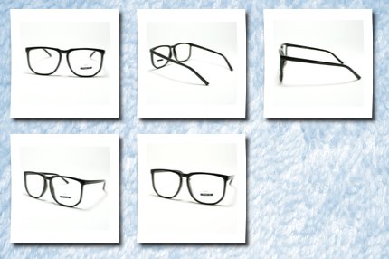 Unknown all black oversized squared geeky clear lens eyeglasses frame