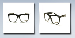 106Shades black frame oversized wayfarer clear lens glasses